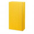 [F000297] Präsentkarton Modern Welle Gelb für 2 Flaschen 360x185x90 mm 